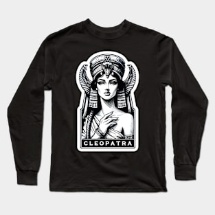 Royal Majesty: Cleopatra in Her Crown Egyptian Queen's Long Sleeve T-Shirt